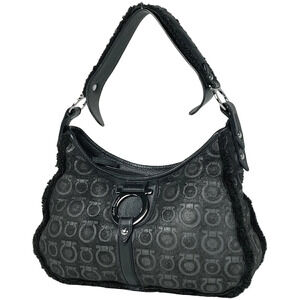 Salvatore Ferragamo Gancini Shoulder Bag All over One Shoulder Hobo Handbag